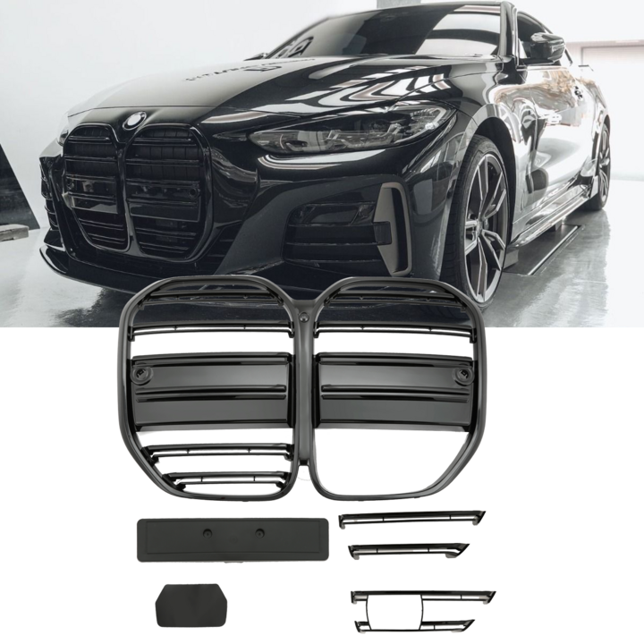 EVO gril glanzend zwart passend voor BMW 4 serie G22 en G23 