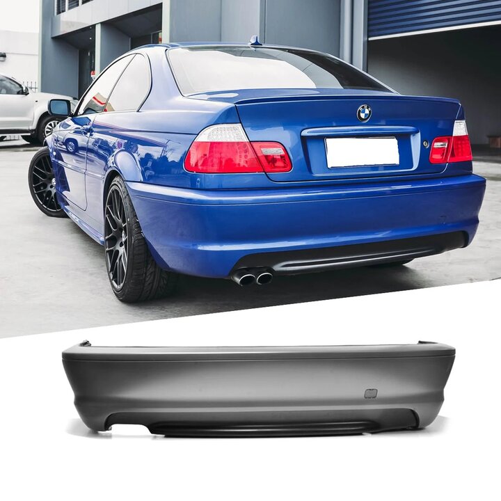 Sportlook achterbumper passend voor BMW 3 serie E46 coupe en cabrio zonder PDC
