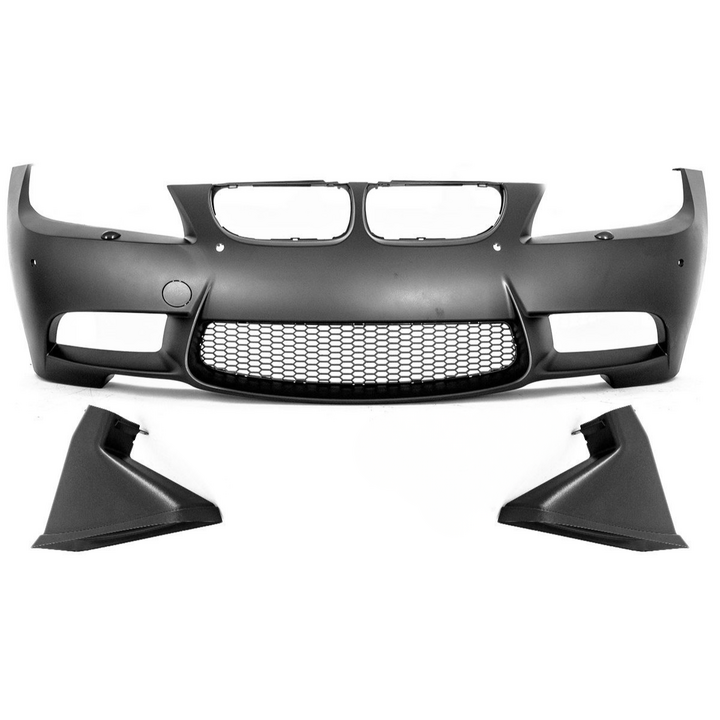 EVO look voorbumper airducts passend voor BMW 3 serie E90 en E91 EVO model 2005 - 2008 met parkeersensoren en koplampsproeiers