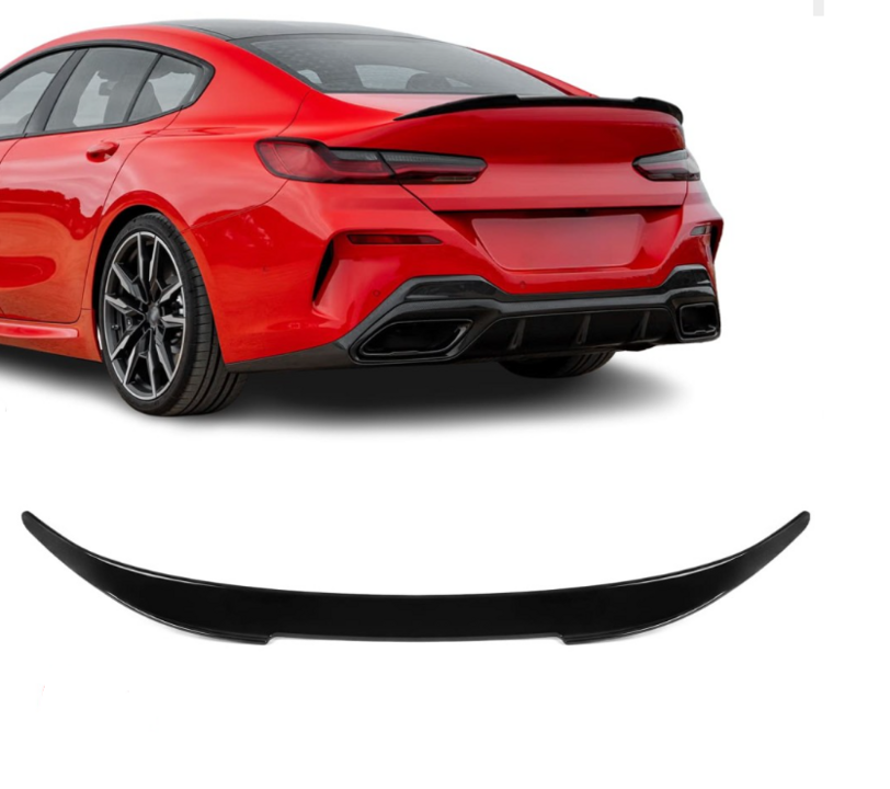 Glanzend zwarte EVO look spoiler passend voor BMW 8 serie G16 en F93 Gran Coupe