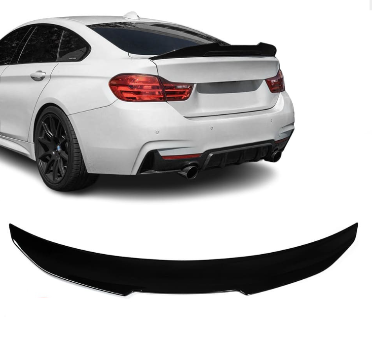 Glanzend zwarte PSM look spoiler passend voor BMW 4 serie F36 Gran Coupe