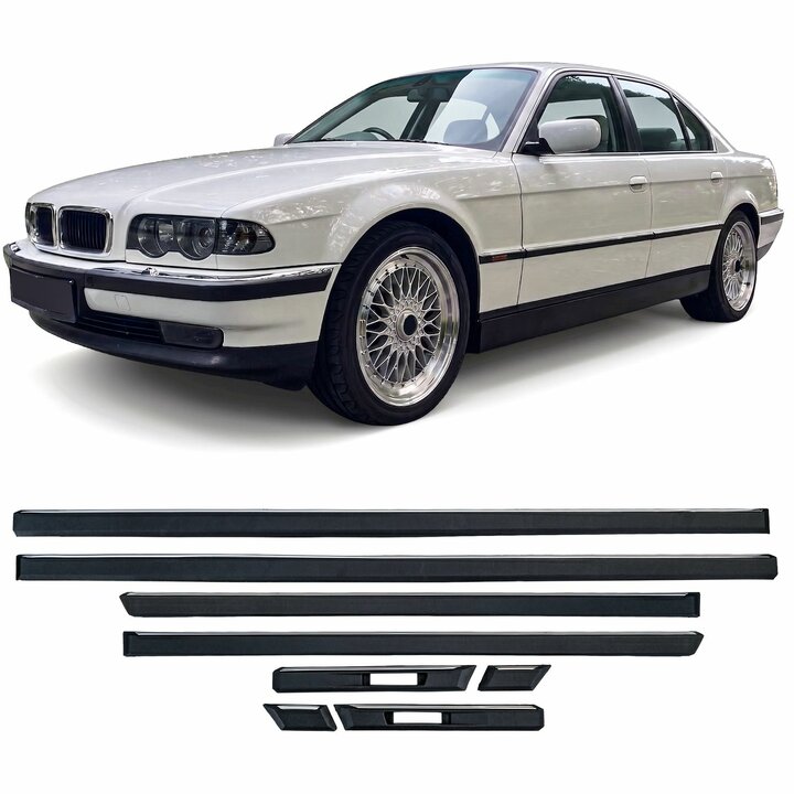 Stootlijsten set met chromen sierlijst passend voor BMW 7 serie E38