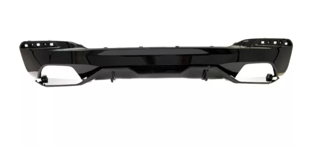 Diffusor performance look glanzend zwart passend voor BMW 5 serie G30 540i en G31 540i model 2017 - 2020 met M pakket achterbumper