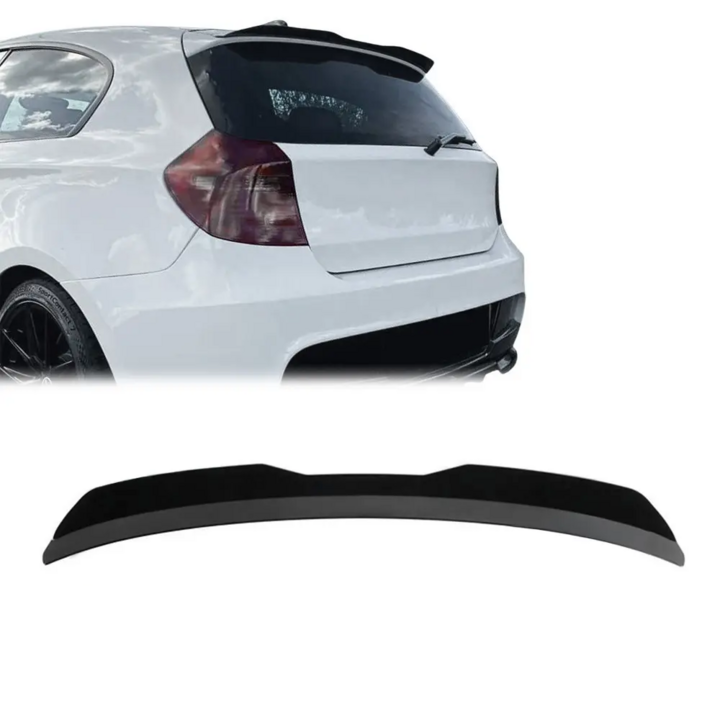 Spoiler aanzet glanzend zwart passend voor BMW 1 serie E81 en E87