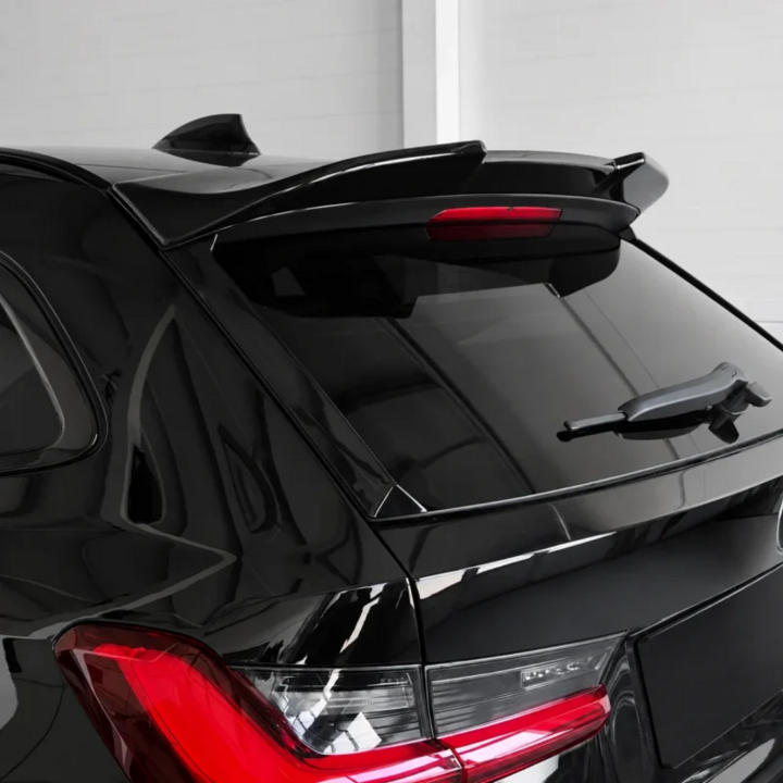 Glanzend zwarte dakspoiler performance look passend voor BMW 3 serie G21 touring