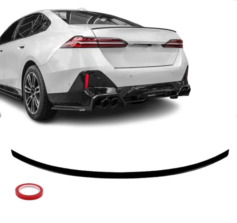 Glanzend zwarte kofferspoiler sport look passend voor BMW 5 serie G60 sedan