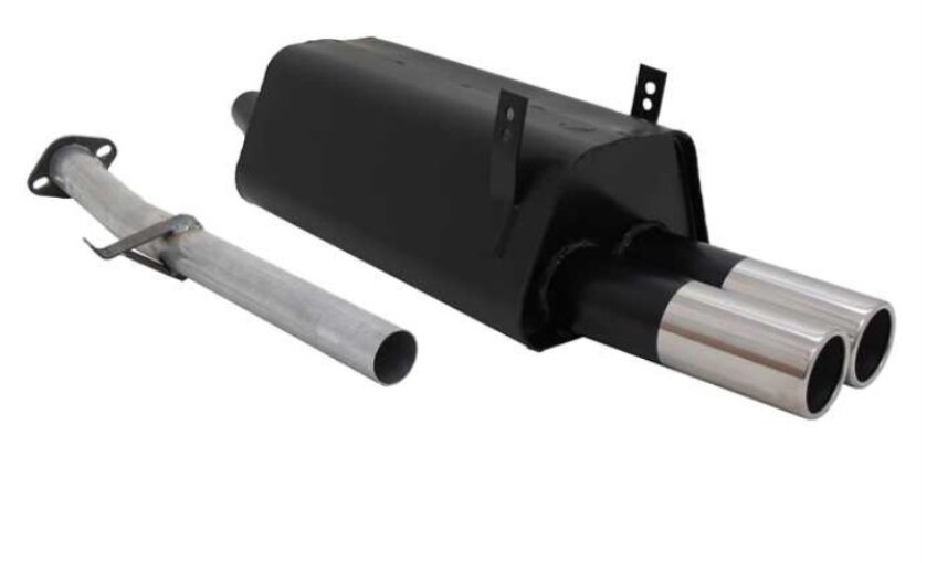 Novus sportdemper passend voor BMW 3 serie E36 316i en 318i ronde eindstukken