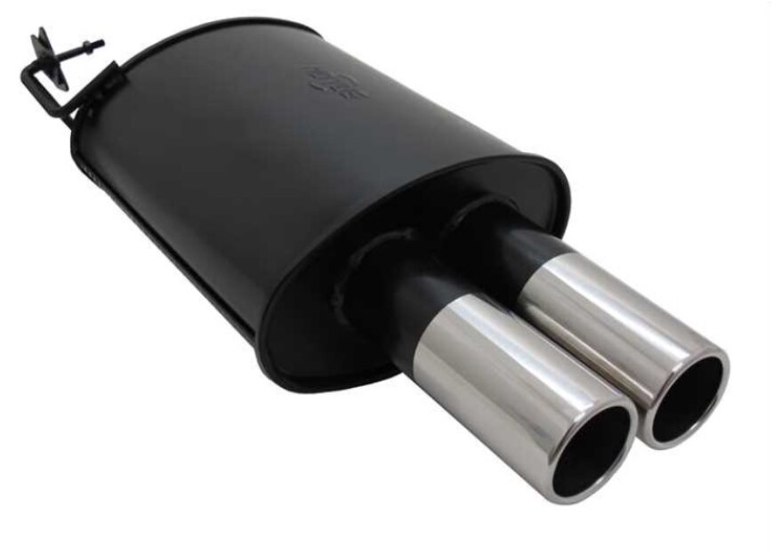 Novus uitlaat met ronde sierstukken passend voor BMW 5 serie E39 sedan 