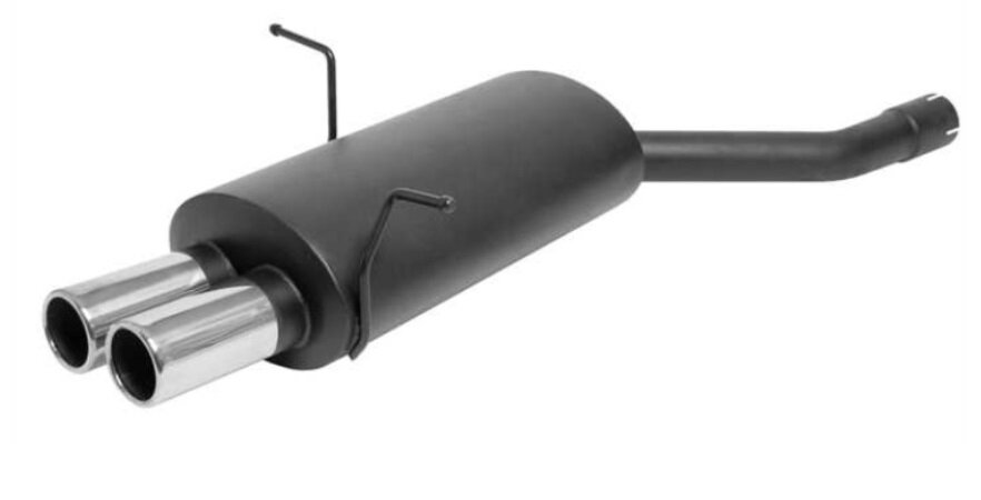 Novus uitlaat passend voor BMW 3 serie E46 316i, 318i, 318ci, 320i, 323i, 323ci, 328i en 328ci ronde eindstukken