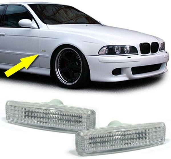 Witte zijknipperlichten passend voor BMW 5 serie E39 model 1995 - 2003