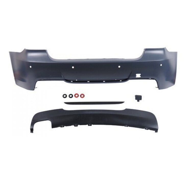 Sport look achterbumper passend voor BMW 3 serie E90 en E90 LCI model 2005 - 2012 met PDC