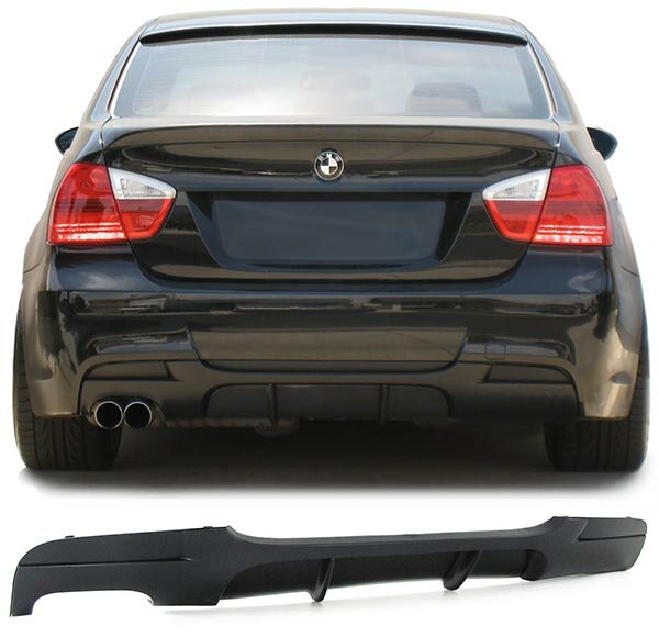 Performance look diffuser uitlaat links passend voor BMW 3 serie E90 en E91 model 2005 - 2012 met M pakket achterbumper