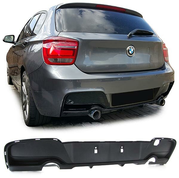 Performance look diffuser mat zwart passend voor BMW 1 serie F20 en F21