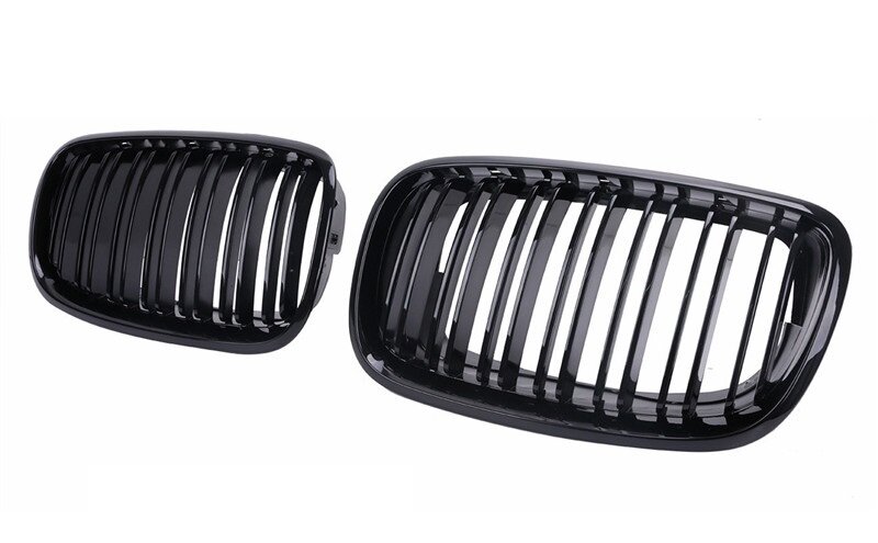 Dubbelspijls grillen glanzend zwart passend voor BMW X5 E70 en X6 E71