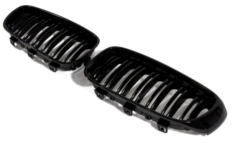 Glanzend zwarte grillen dubbelspijls passend voor BMW 3 serie F34 