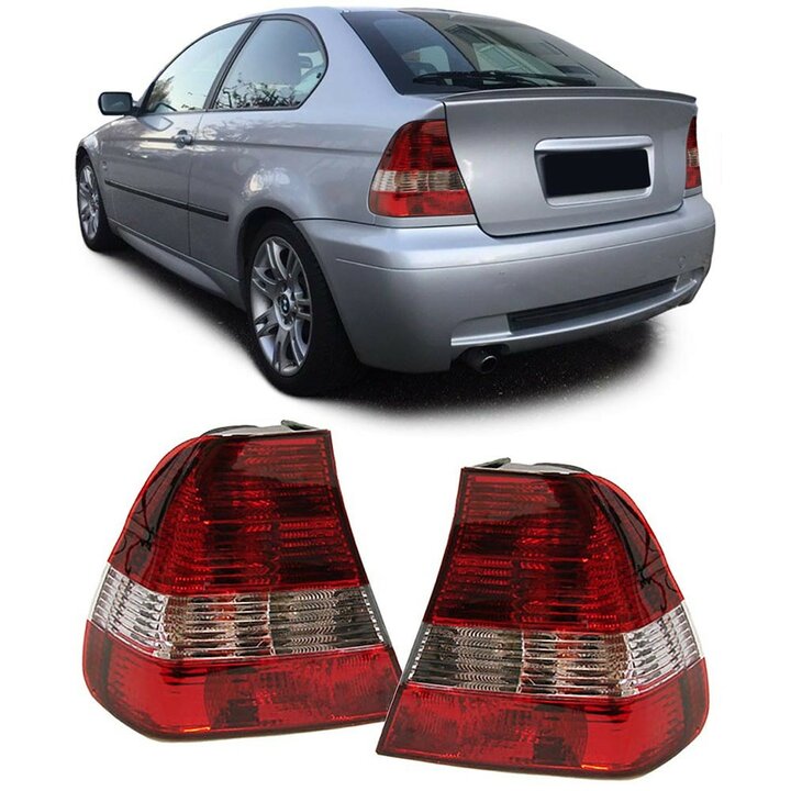 Achterlichten rood / helder passend voor BMW 3 serie E46 compact 