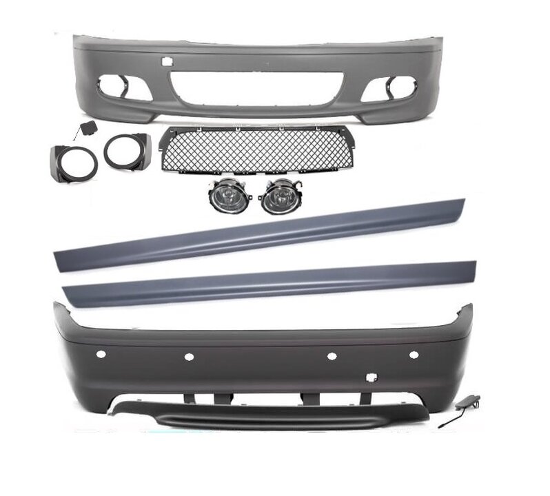 Sportlook pakket passend voor BMW 3 serie E46 coupe en cabrio met parkeersensoren