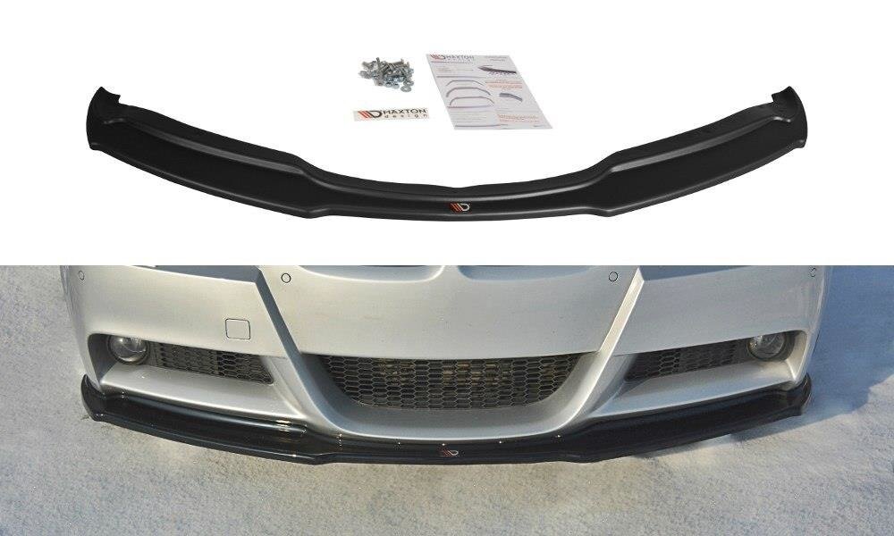 Frontspoiler glanzend zwart passend voor BMW 3 serie E90 en E91 model 2005 - 2008 M voorbumper Maxton Design