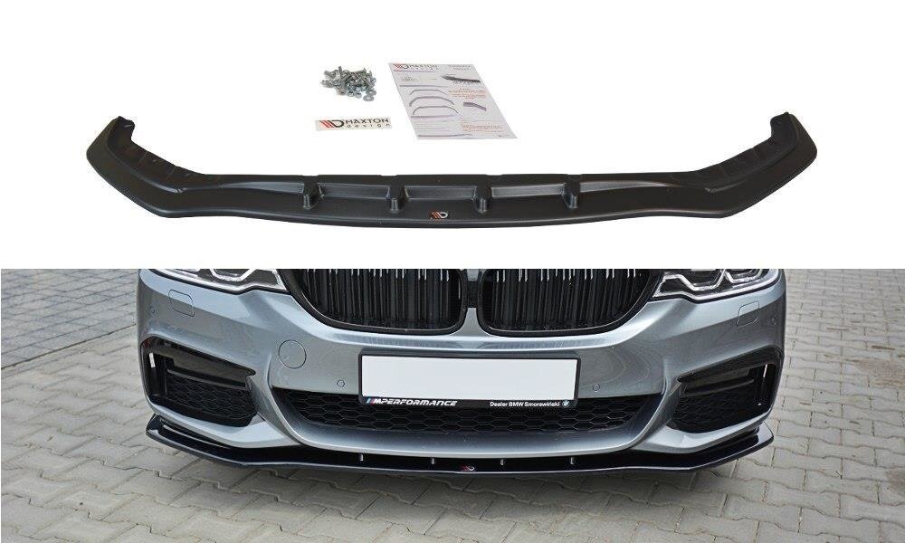 Glanzend zwarte frontlip passend voor BMW 5 serie G30 en G31 met M pakket voorbumper Maxton Design