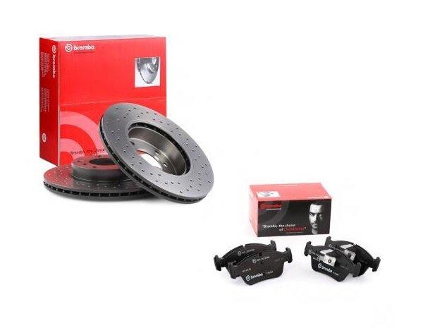 Remschijven en remblokken vooras Brembo passend voor BMW 3 serie E36 